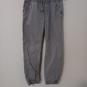 GapKids Boys Jogger Pull On Size M Drawstring Waist Elastic Ankle Gray